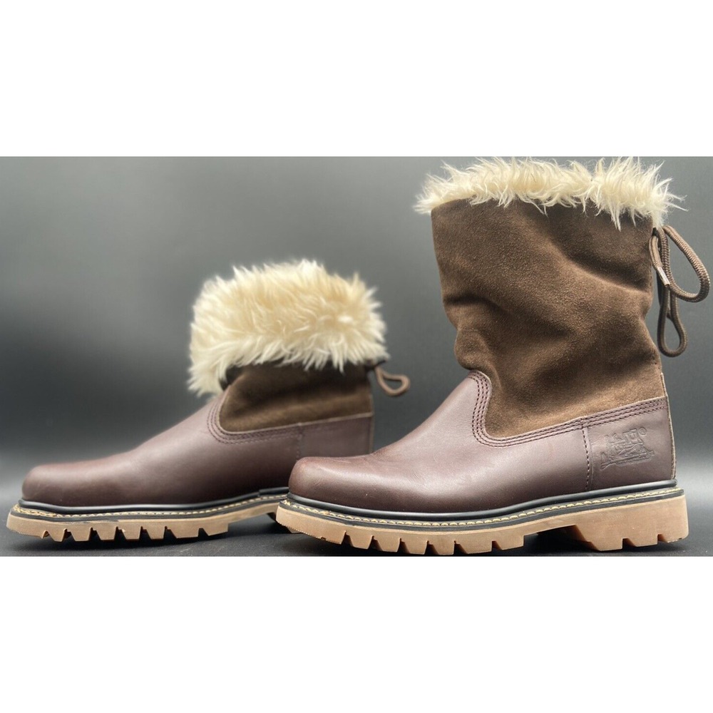 CATS Walking Machine Shoes Oil Resistant Women's Brown Fur Boots Size 6 NEW